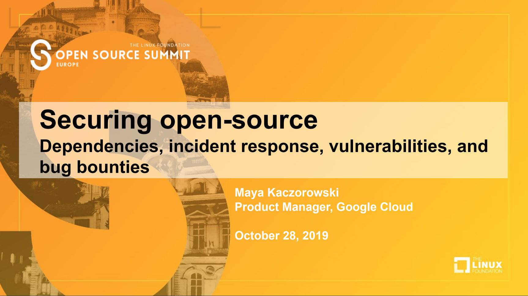Open Source Summit Europe 2019 | Securing open-source