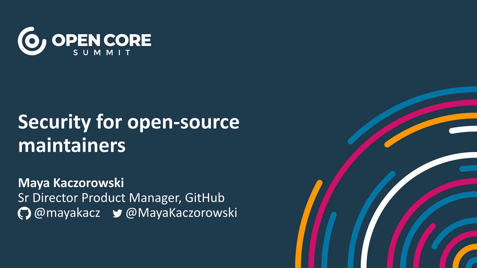 Open Core Summit 2020 | Security for open-source maintainers